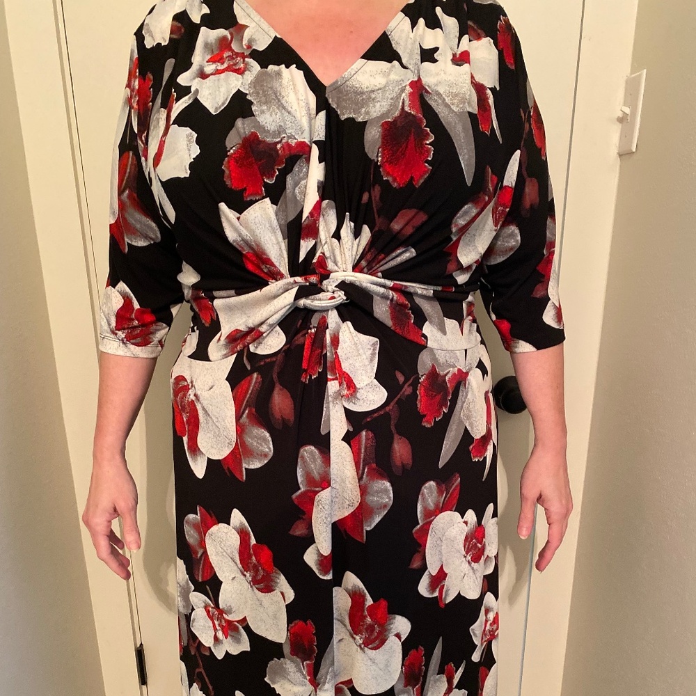 G.I.L.I. 3/4 sleeve maxi dress